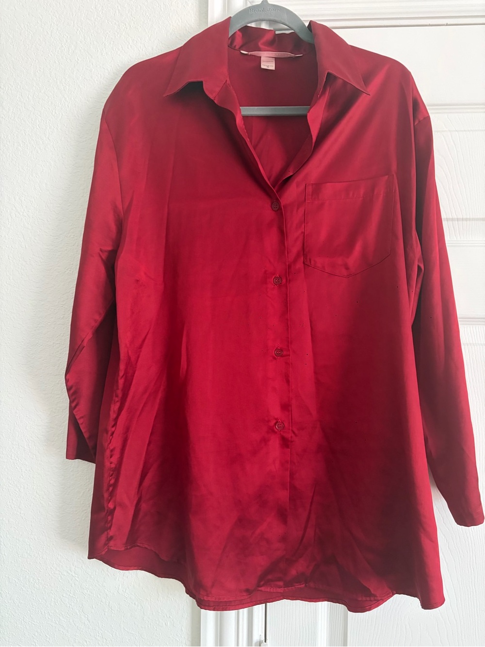 Victoria’s Secret Red Satin Sleep Shirt